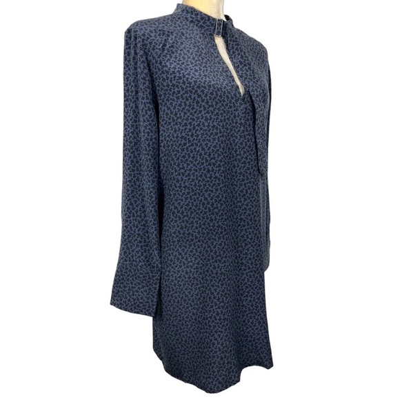 Equipment Femme Cadence Dress Large Floral Print 100% Silk Tunic Shift Dress - Picture 4 of 11